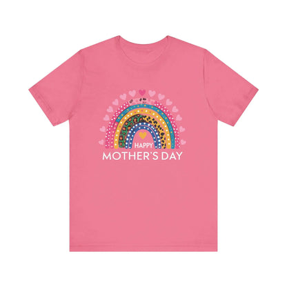 Colorful Heart-Printed Unisex Jersey Tee for Mother's Day - Family Gift from Stepdad, Father, Brother, Daughter - Toddcraft