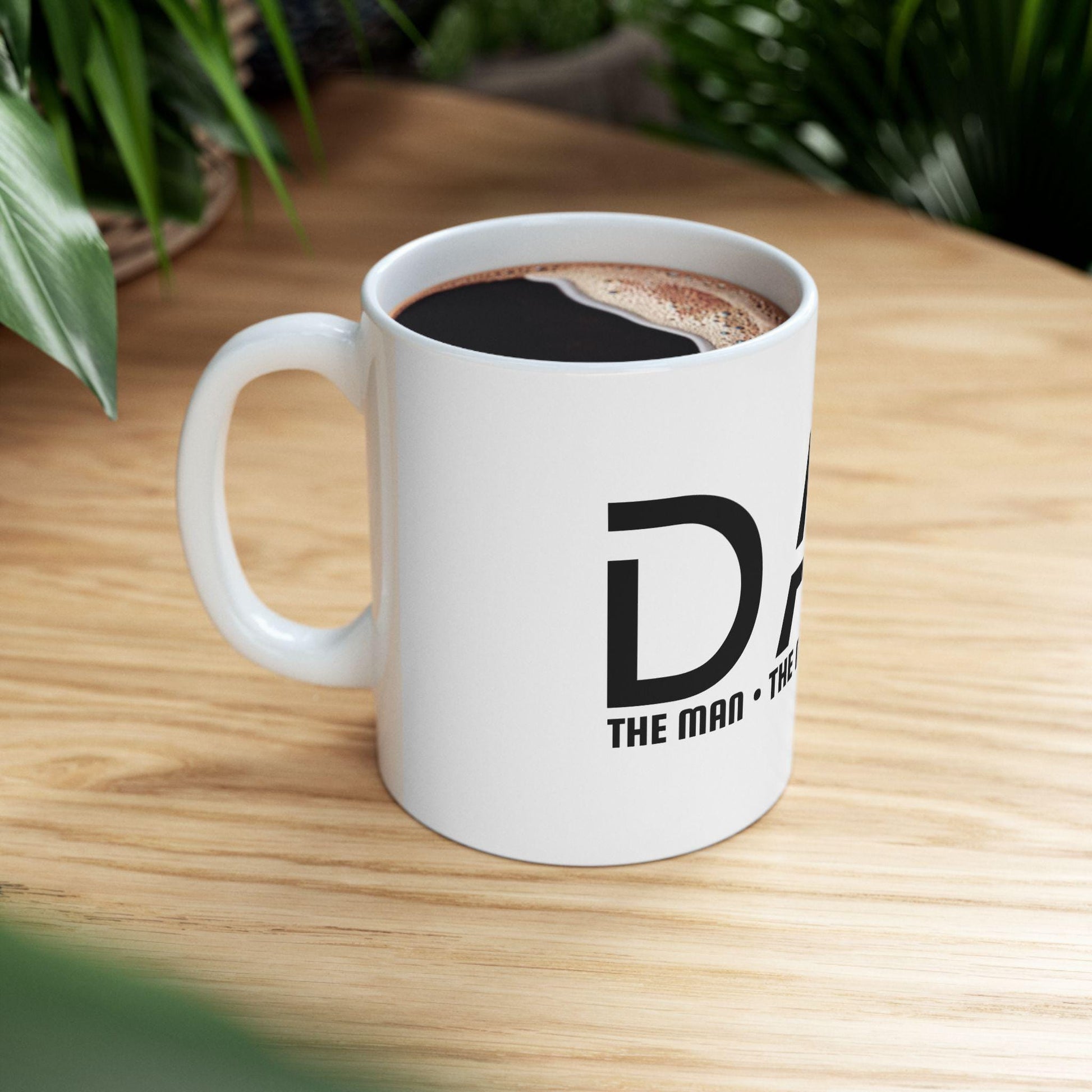 Dad The Myth The Man The Legend Ceramic Mug - 11oz  15oz Fathers Day Gift for Dad, Coffee Cup from Sons, Daughters & Wives - Toddcraft