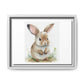 Vintage Easter Bunny Print, Muted Spring Rabbit Painting Printable Wall Art, Animal Cottagecore Decor Matte Canvas Framed - Toddcraft
