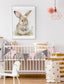Vintage Easter Bunny Print, Muted Spring Rabbit Painting Printable Wall Art, Animal Cottagecore Decor Matte Canvas Framed - Toddcraft