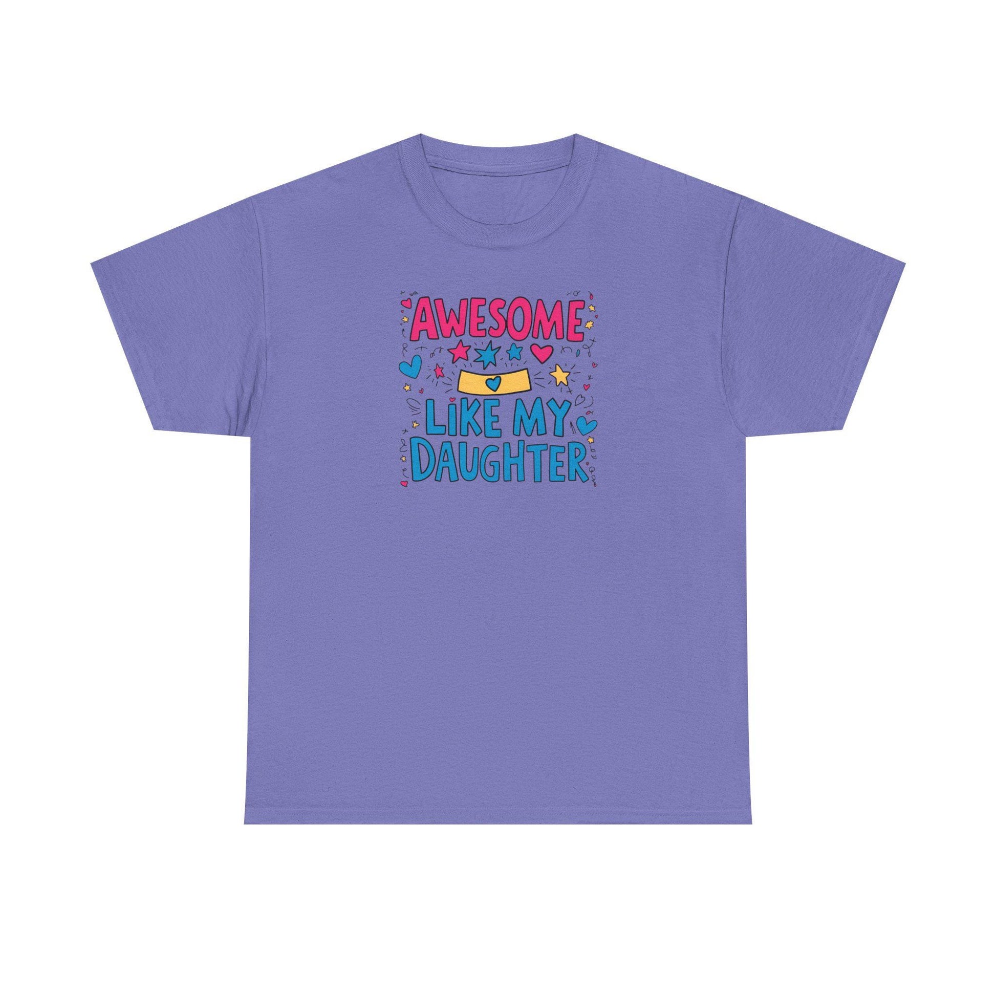 Awesome Like My Daughter Unisex Heavy Cotton Tee Fathers Day Gift Dad Shirt Funny Gift for Dad Birthday or Fathers Day - Toddcraft