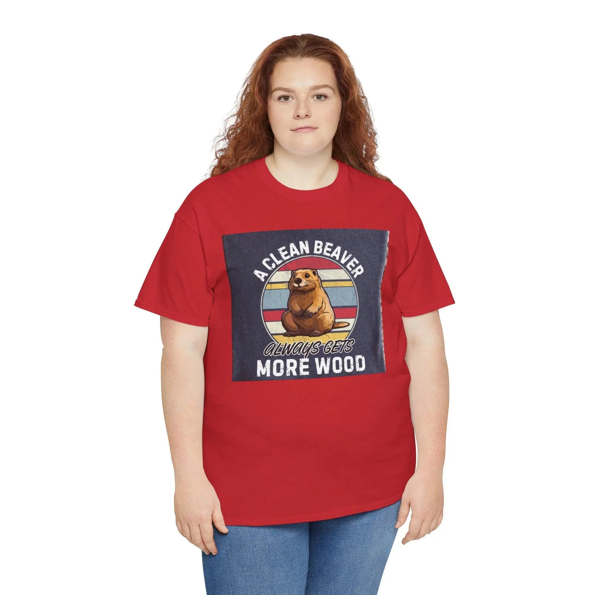 Beaver T-Shirt Unisex Heavy Cotton Tee Funny Clean Beaver Gets More Wood Humorous Gift Shirt - Toddcraft