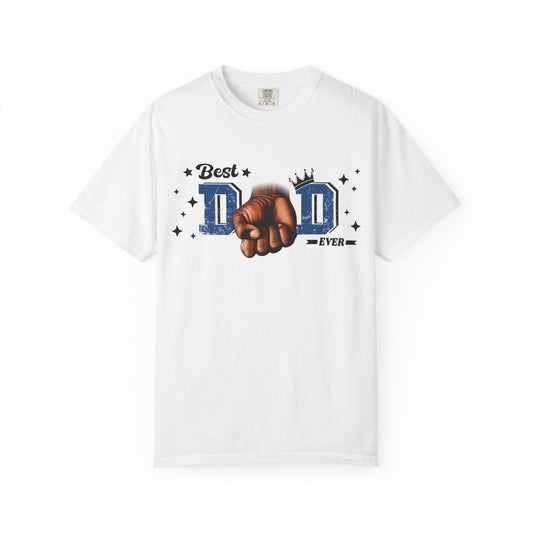Best Dad Ever Shirt | Fathers Day Gift for Dad | Unisex Fist Bump Graphic Tee | Cool Garment-Dyed Dad T-Shirt - Toddcraft