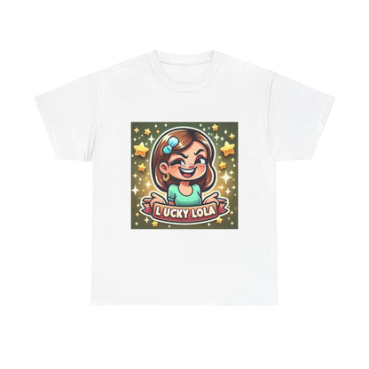 Lucky Lola Unisex Retro Graphic Tee - Vintage Style Cotton Shirt, Bold Print, TikTok Trend - Toddcraft