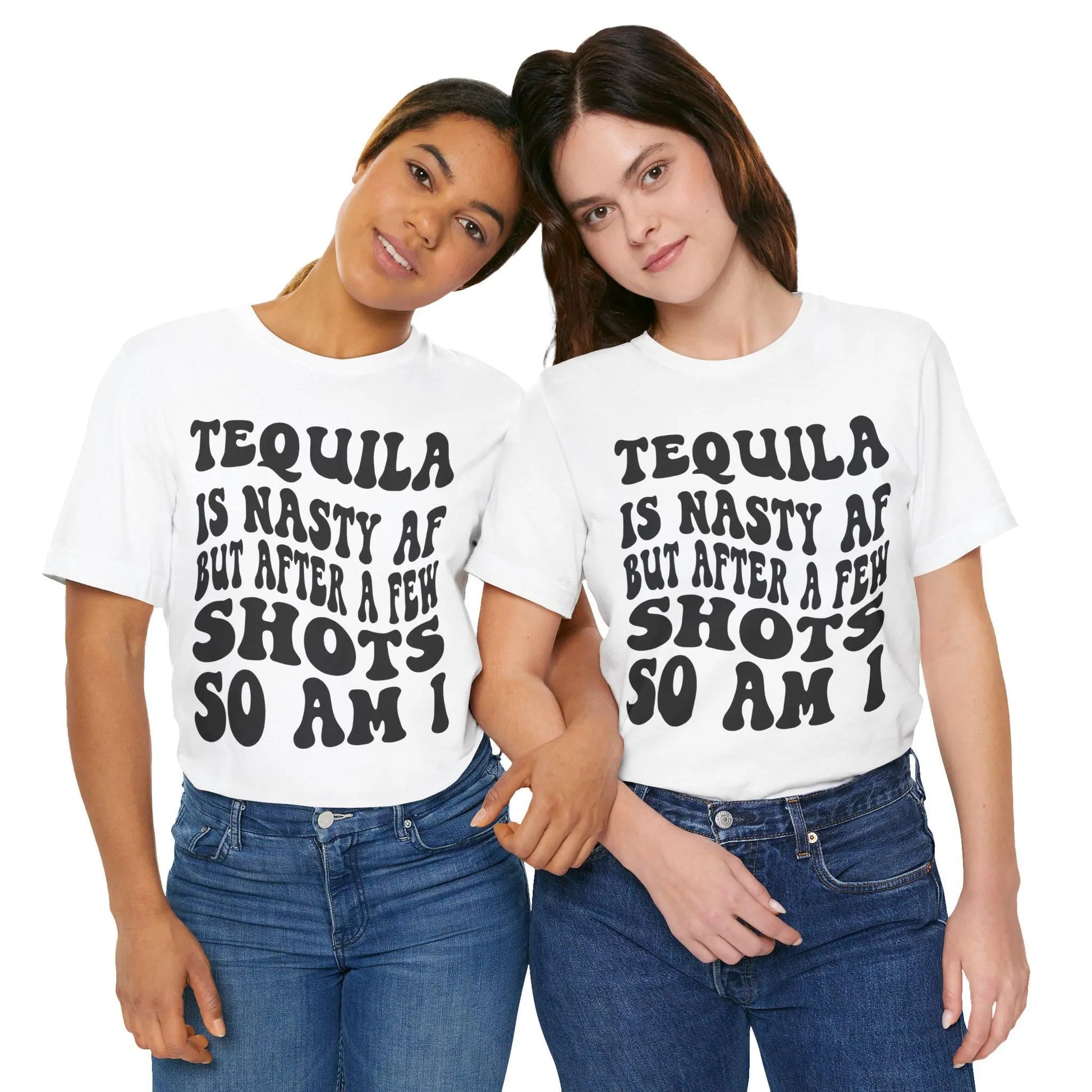 Tequila T-Shirt Unisex Funny Drinking Tee  "Nasty AF, A Few Shots So Am I" Party Animal Jersey Short Sleeve Gift - Toddcraft