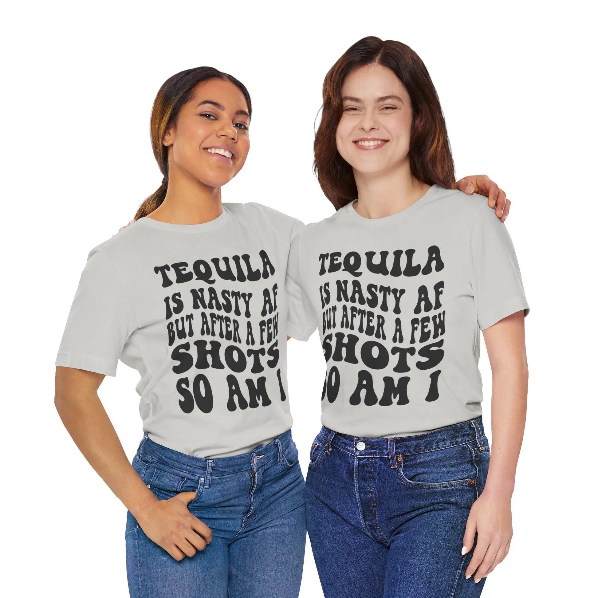 Tequila T-Shirt Unisex Funny Drinking Tee  "Nasty AF, A Few Shots So Am I" Party Animal Jersey Short Sleeve Gift - Toddcraft