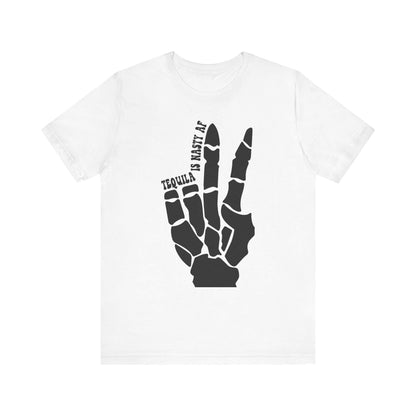 Tequila Skeleton T-Shirt Unisex Funny Drinking Tee Real AF Short Sleeve Jersey Shirt - Toddcraft