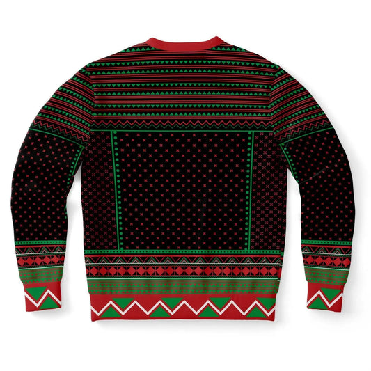 Naughty Dear Santa Sweatshirt Funny Colorful Christmas Gift for Family Holiday Subliminal Design Cozy Xmas Top - Toddcraft