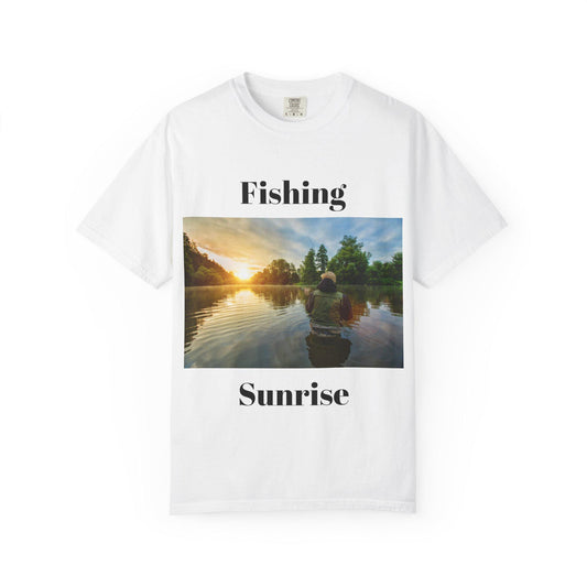 Fishing Sunrise T-Shirt  Outdoors Fishing Tee, Early Morning Angler Shirt, Nature Lover Gift, Casual Comfortable Top for Men & Women - Toddcraft
