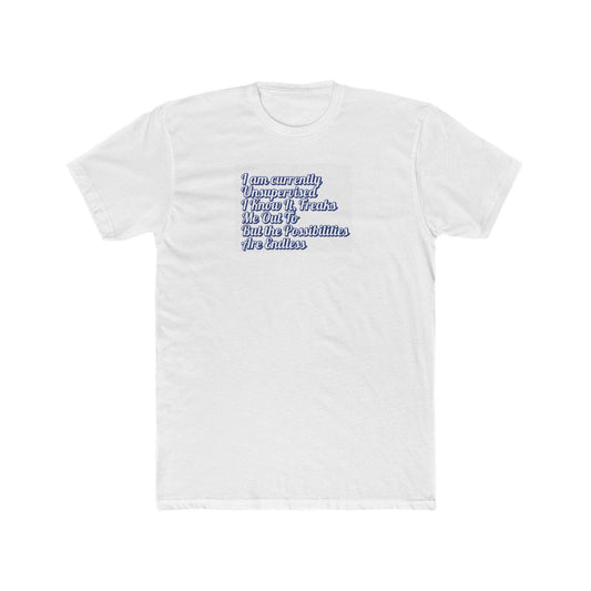 Men's Funny Unsupervised T-Shirt - Hilarious Saying Gift for Him, Birthday Shirt, Unisex Cotton Crew Tee - Toddcraft