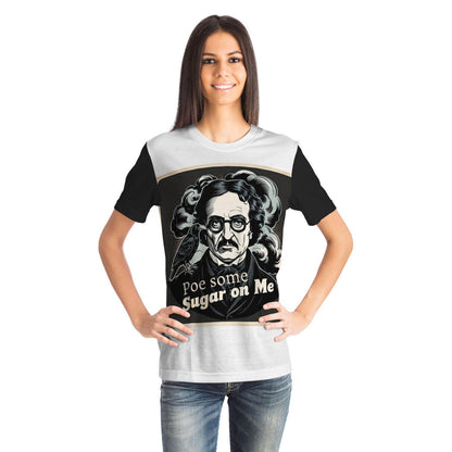 Edgar Allan Poe T-Shirt - Edgy Poe Some Sugar on Me Graphic Tee, Literary Gift, Dark Humor Shirt, Gothic Style Casual Wear - Toddcraft