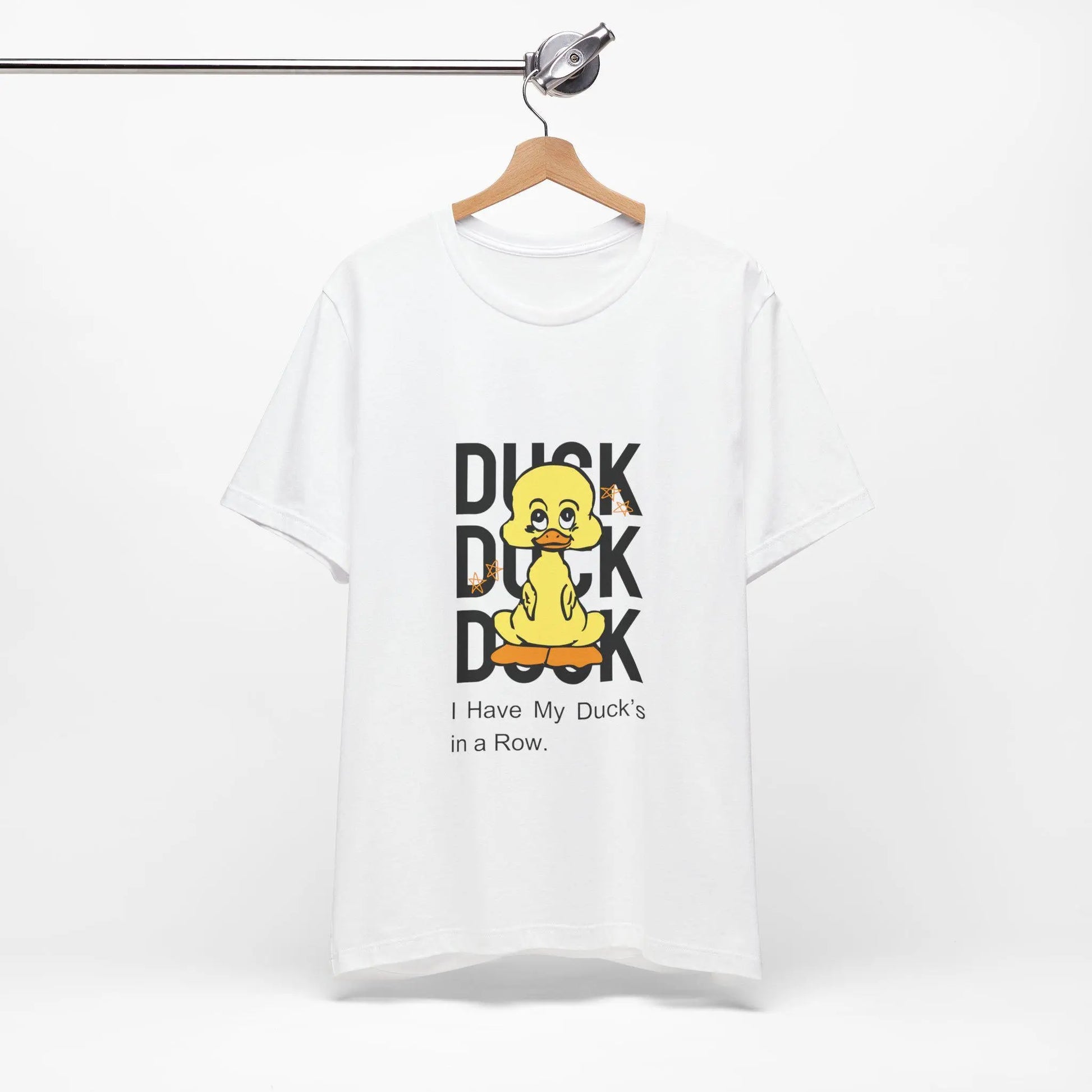Ducks in a Row Unisex Jersey T-Shirt, Casual Short Sleeve Tee, Funny Graphic Top, Comfortable Soft Cotton Shirt for Men & Women - Toddcraft