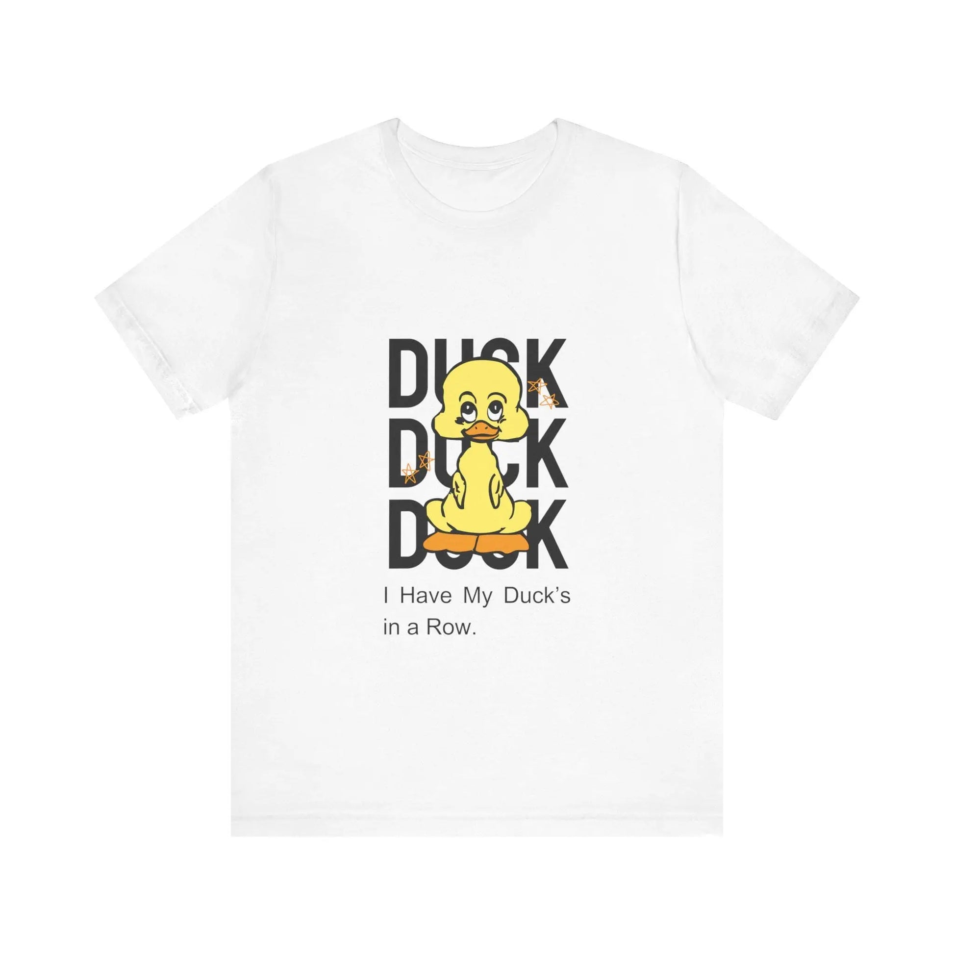 Ducks in a Row Unisex Jersey T-Shirt, Casual Short Sleeve Tee, Funny Graphic Top, Comfortable Soft Cotton Shirt for Men & Women - Toddcraft