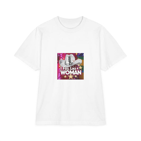 I Feel Like a Woman T-Shirt Unisex Drop Shoulder Shania Twain Inspired Garment-Dyed Tee Vintage Style - Toddcraft