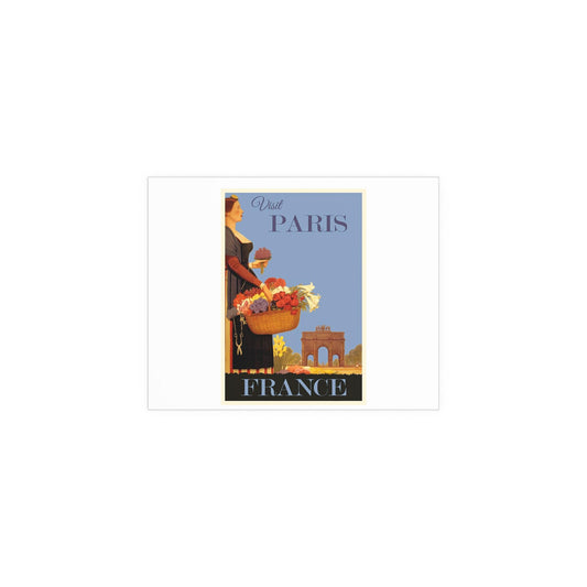 Paris France Vintage Travel Posters - Retro Silk Indoor & Outdoor Wall Art Décor - Toddcraft