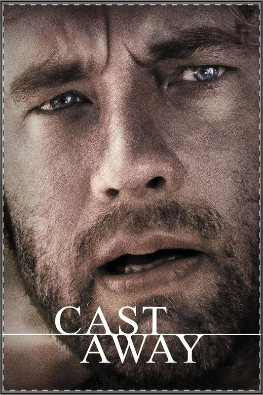 Cast Away Movie Poster Satin Print  Tom Hanks Volleyball Desert Island Plane Crash Wall Art - Toddcraft