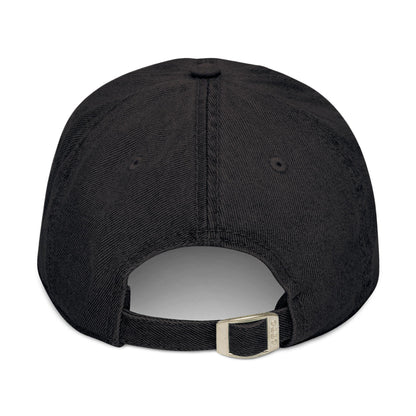Denim Hat with Embroidered Flying Bats  Open Book Design  Symbol of Rebirth  Death, Gothic Vintage Style Cap - Toddcraft