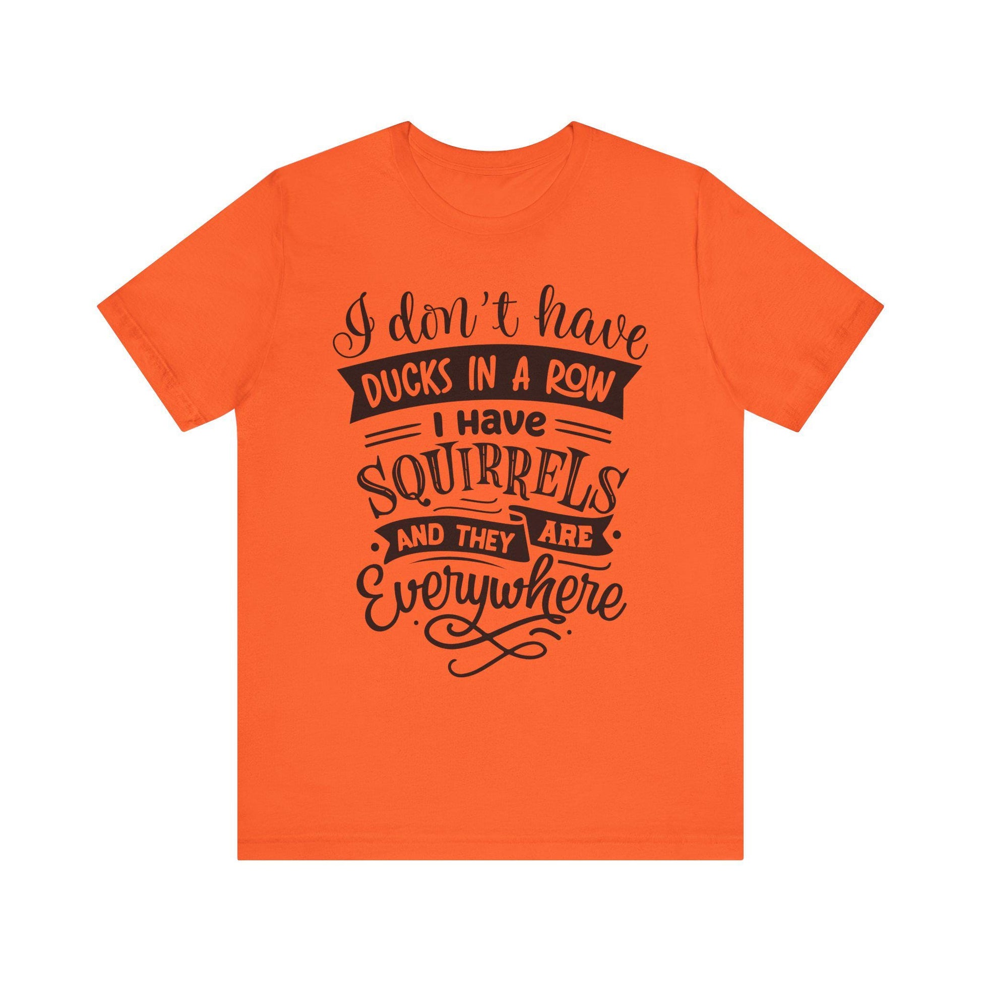 Funny Squirrels and Ducks Not in a Row Tee, Unisex Jersey Short Sleeve Shirt, Humorous Animal Lover Gift - Toddcraft