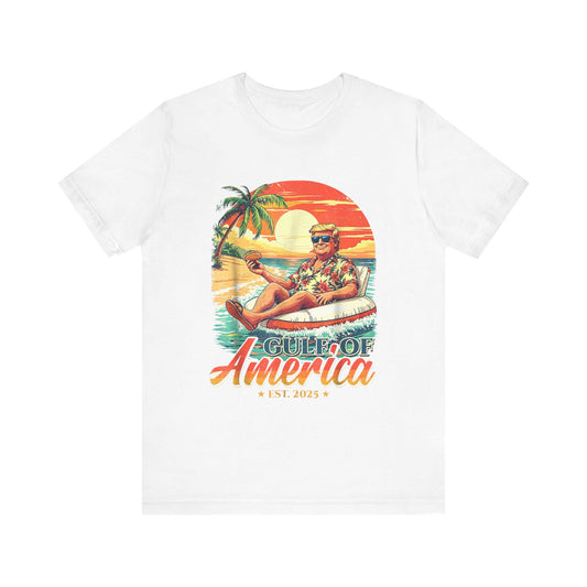 Trump 2025 Unisex Jersey Tee - Gulf of America President Short Sleeve Shirt, Political Gift - Toddcraft