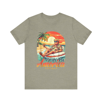 Trump 2025 Unisex Jersey Tee - Gulf of America President Short Sleeve Shirt, Political Gift - Toddcraft