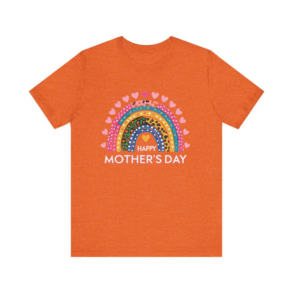 Colorful Heart-Printed Unisex Jersey Tee for Mother's Day - Family Gift from Stepdad, Father, Brother, Daughter - Toddcraft