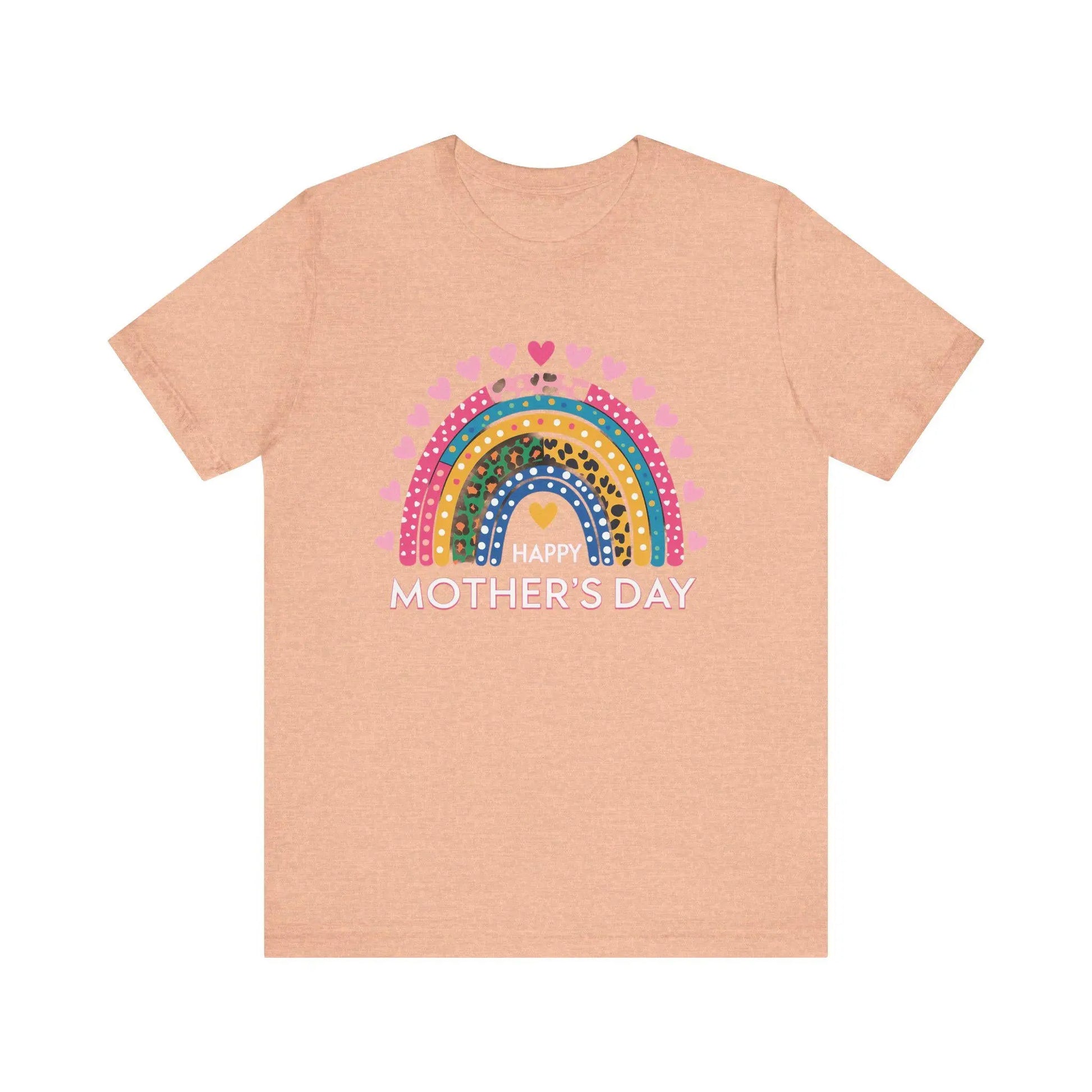 Colorful Heart-Printed Unisex Jersey Tee for Mother's Day - Family Gift from Stepdad, Father, Brother, Daughter - Toddcraft
