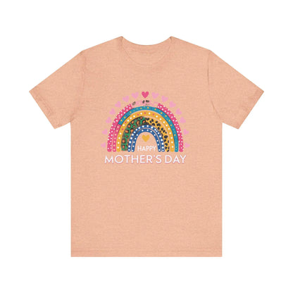 Colorful Heart-Printed Unisex Jersey Tee for Mother's Day - Family Gift from Stepdad, Father, Brother, Daughter - Toddcraft