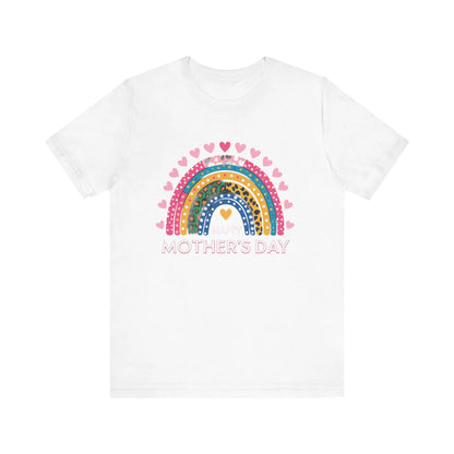Colorful Heart-Printed Unisex Jersey Tee for Mother's Day - Family Gift from Stepdad, Father, Brother, Daughter - Toddcraft