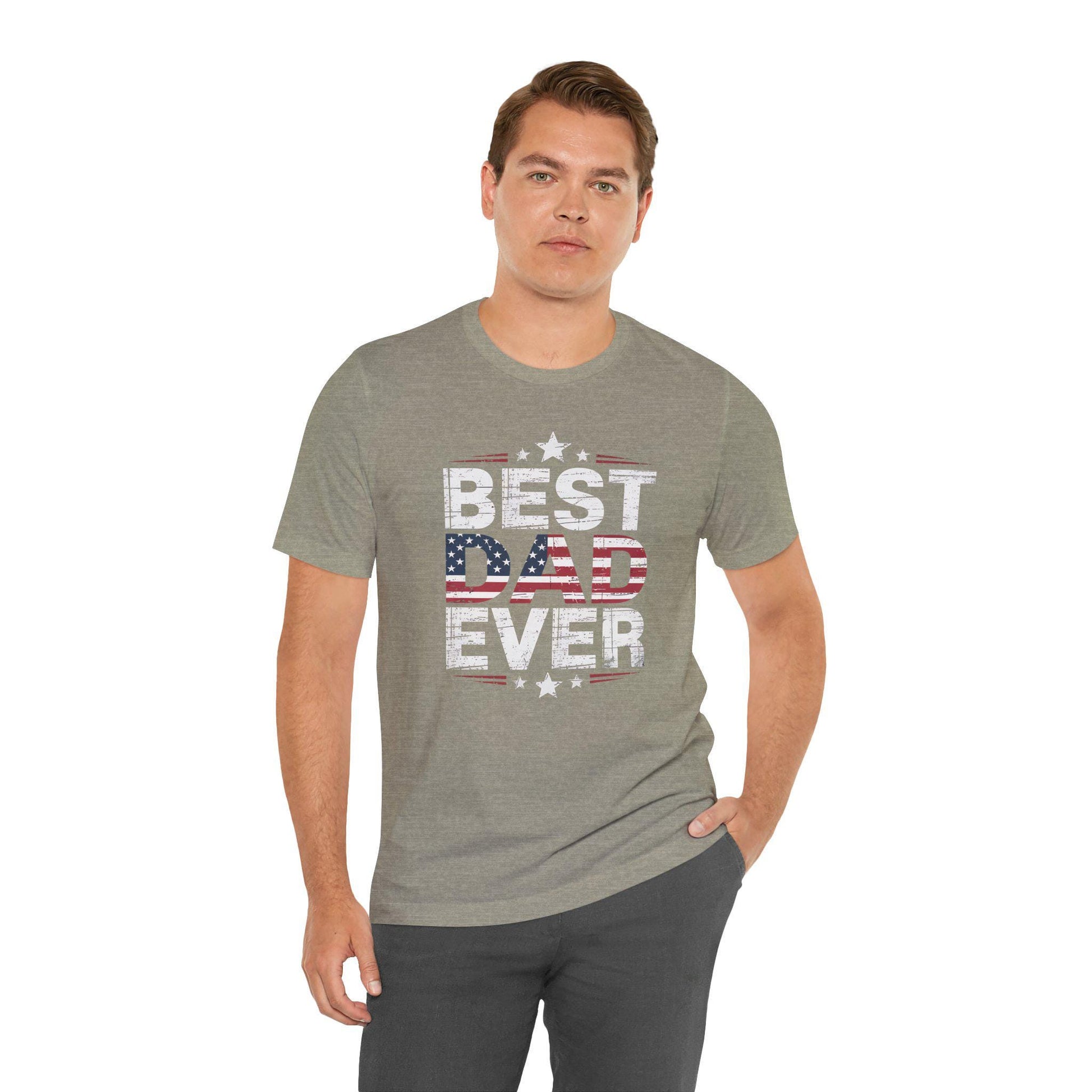 Best Dad Ever T-Shirt Unisex Jersey Short Sleeve Tee Fathers Day Gift from Kids Brothers Sister Moms Celebration - Toddcraft