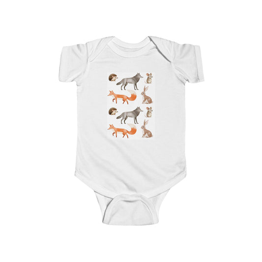 Woodland Animals Nursery Art Infant Bodysuit, Soft Fine Jersey Baby Onesie, Cute Baby Shower Gift, Unisex Baby Clothes - Toddcraft