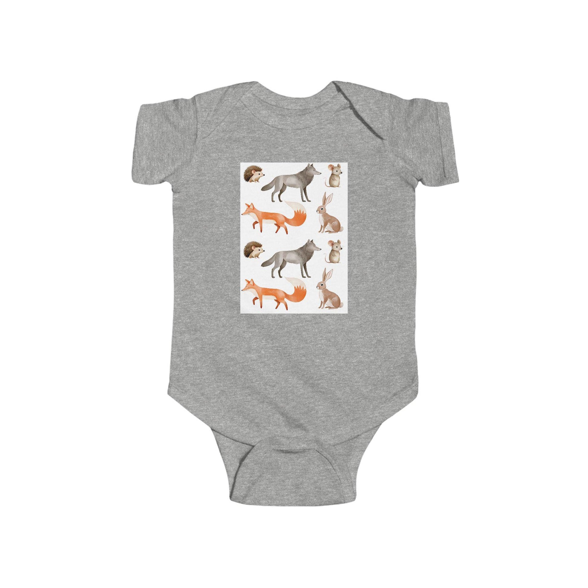 Woodland Animals Nursery Art Infant Bodysuit, Soft Fine Jersey Baby Onesie, Cute Baby Shower Gift, Unisex Baby Clothes - Toddcraft