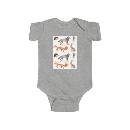 Woodland Animals Nursery Art Infant Bodysuit, Soft Fine Jersey Baby Onesie, Cute Baby Shower Gift, Unisex Baby Clothes - Toddcraft