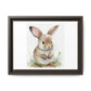 Vintage Easter Bunny Print, Muted Spring Rabbit Painting Printable Wall Art, Animal Cottagecore Decor Matte Canvas Framed - Toddcraft