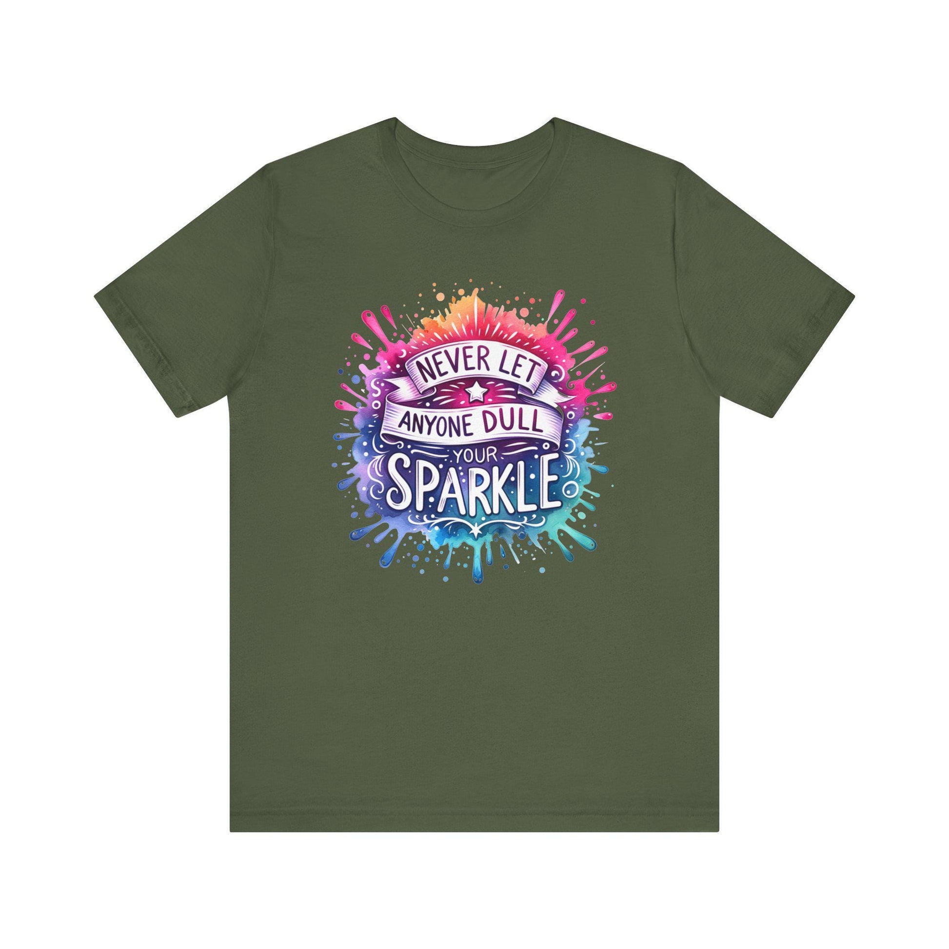 Inspirational Quote T-Shirt - Never Let Anyone Dull Your Sparkle Unisex Jersey Tee in Vibrant Colors, Uplifting Gift - Toddcraft