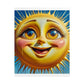 Happy Sun Rolled Poster - Bright Yellow Smiling Sun with Colorful Eyes Wall Art for Kids Room Decor, Cheerful Nursery Print - Toddcraft