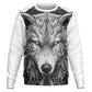 Wolf Fashion Sweatshirt AOP  Stylish Wolf Print All Over Pattern Pullover, Cozy Casual Wear for Men & Women - Toddcraft