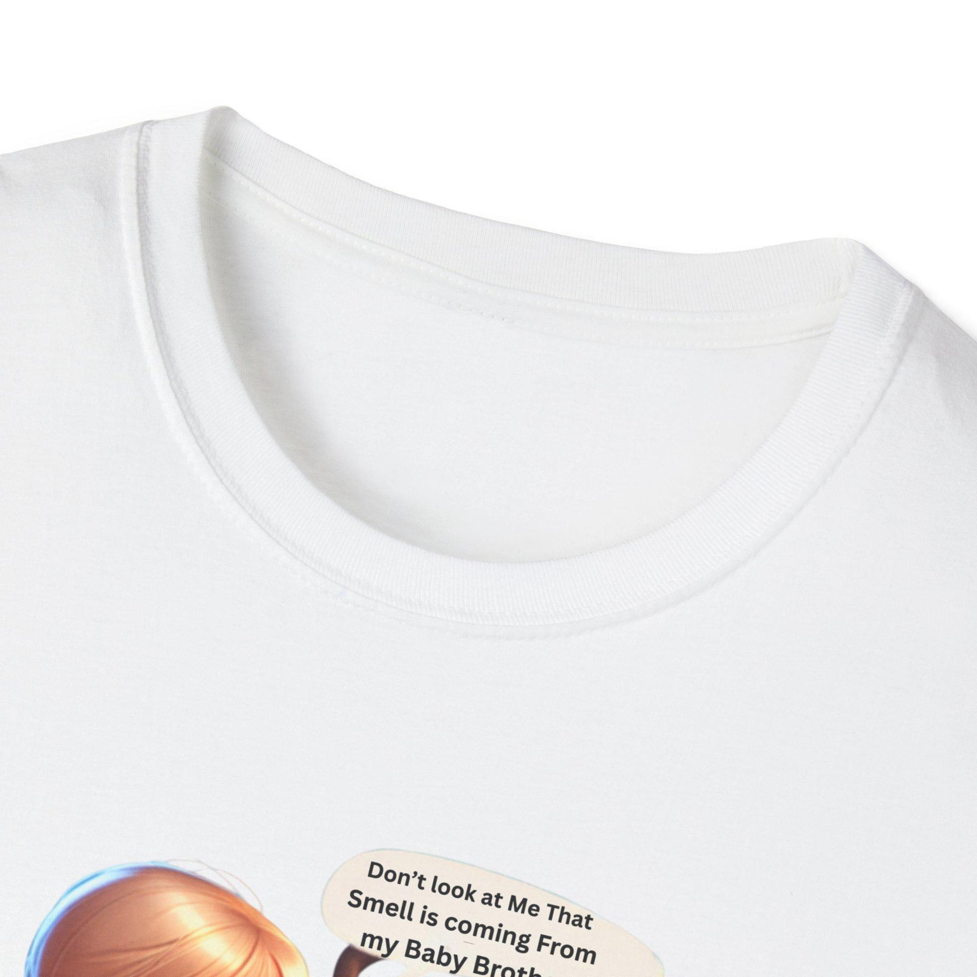 Funny Baby Brother T-Shirt Unisex Softstyle Tee Kids Humor Poop Smell Toddler Shirt Gift - Toddcraft