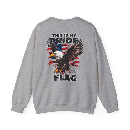 USA Pride Flag Sweatshirt Patriotic 4th of July Crewneck Red White Blue Independence Day Stars Unisex Heavy Blend