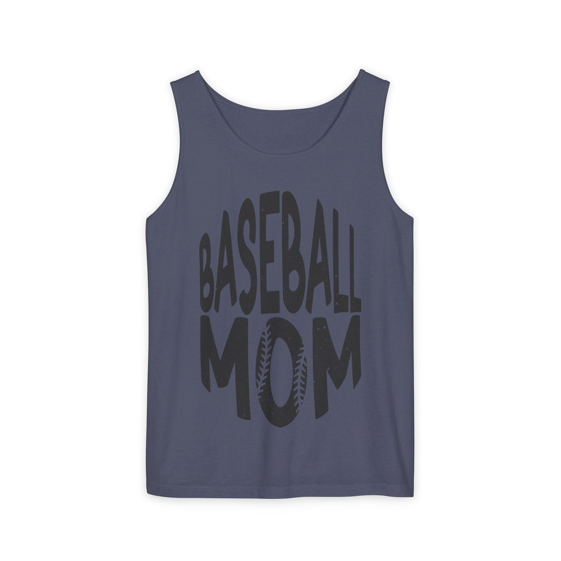 Baseball Mom Unisex Garment-Dyed Tank Top  Game Day Sports Mom Shirt, Cute Athletic Summer Tee, Soft Vintage Baseball Fan Gift - Toddcraft