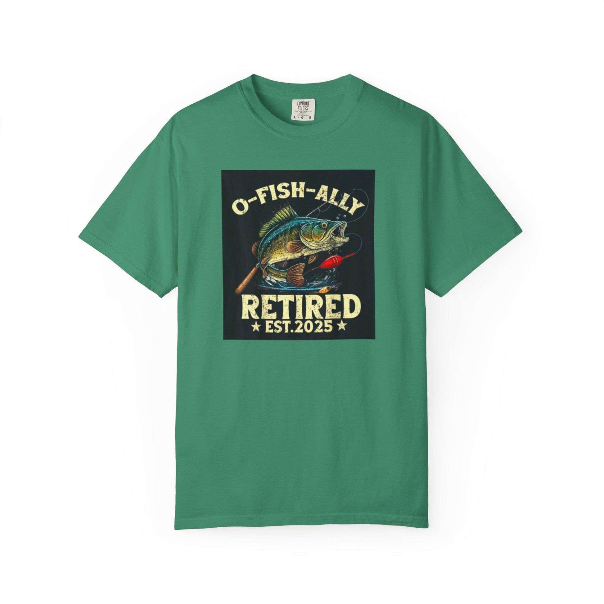 Fishing T-Shirt Unisex Garment-Dyed Retro Fish Alley Design  Perfect Gift for Dad or Grandpa, Casual Outdoor Tee - Toddcraft