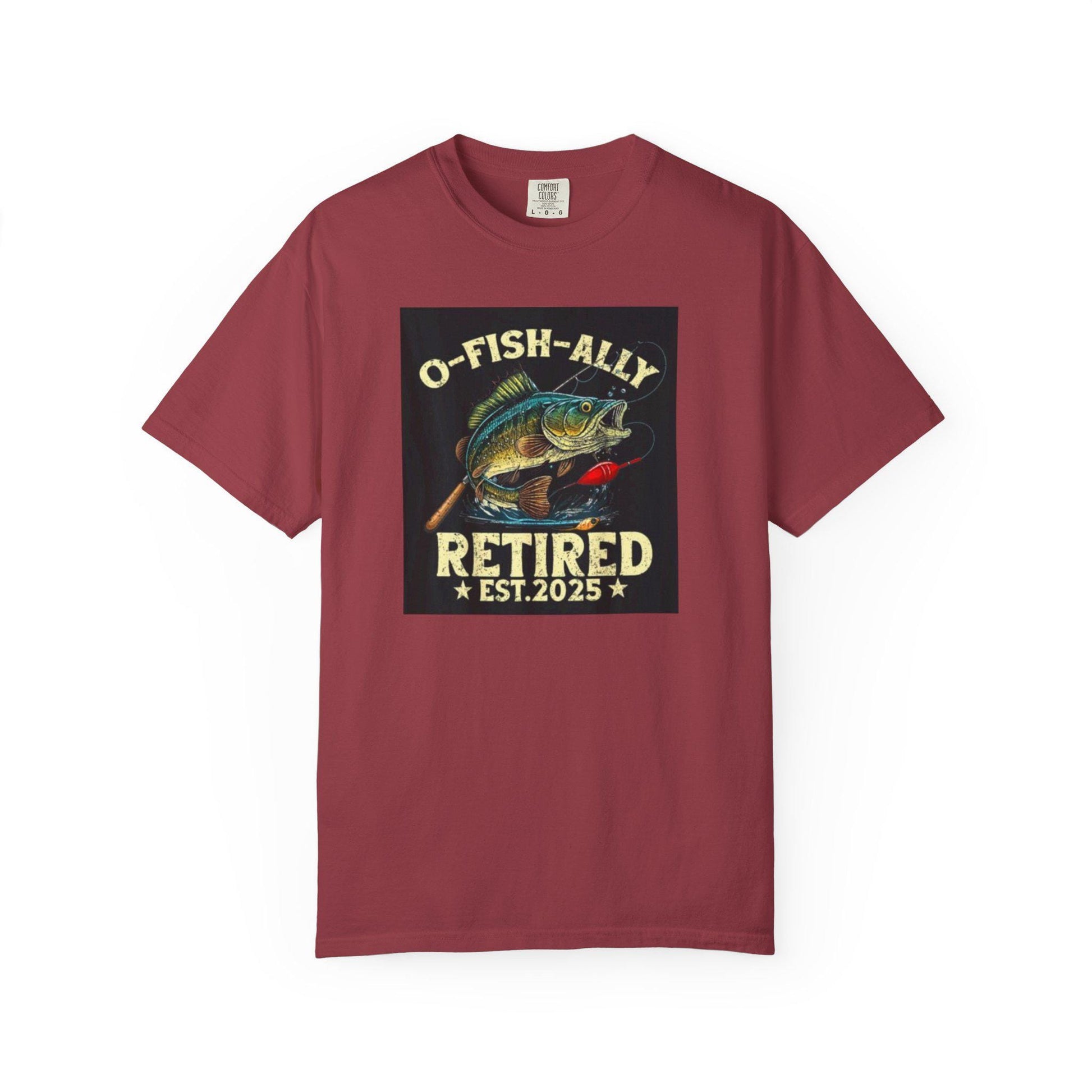 Fishing T-Shirt Unisex Garment-Dyed Retro Fish Alley Design  Perfect Gift for Dad or Grandpa, Casual Outdoor Tee - Toddcraft
