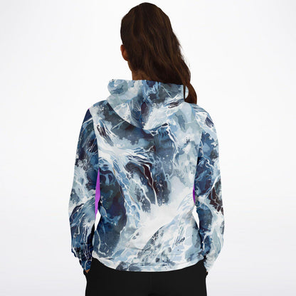 Ocean Waves Athletic Hoodie AOP - Lightweight All-Over Print Sweatshirt for Running & Gym - Toddcraft