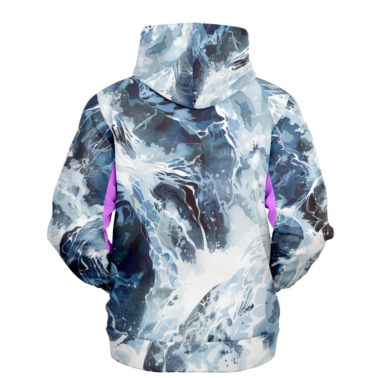 Ocean Waves Athletic Hoodie AOP - Lightweight All-Over Print Sweatshirt for Running & Gym - Toddcraft