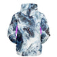 Ocean Waves Athletic Hoodie AOP - Lightweight All-Over Print Sweatshirt for Running & Gym - Toddcraft