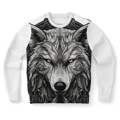 Wolf Fashion Sweatshirt AOP  Stylish Wolf Print All Over Pattern Pullover, Cozy Casual Wear for Men & Women - Toddcraft