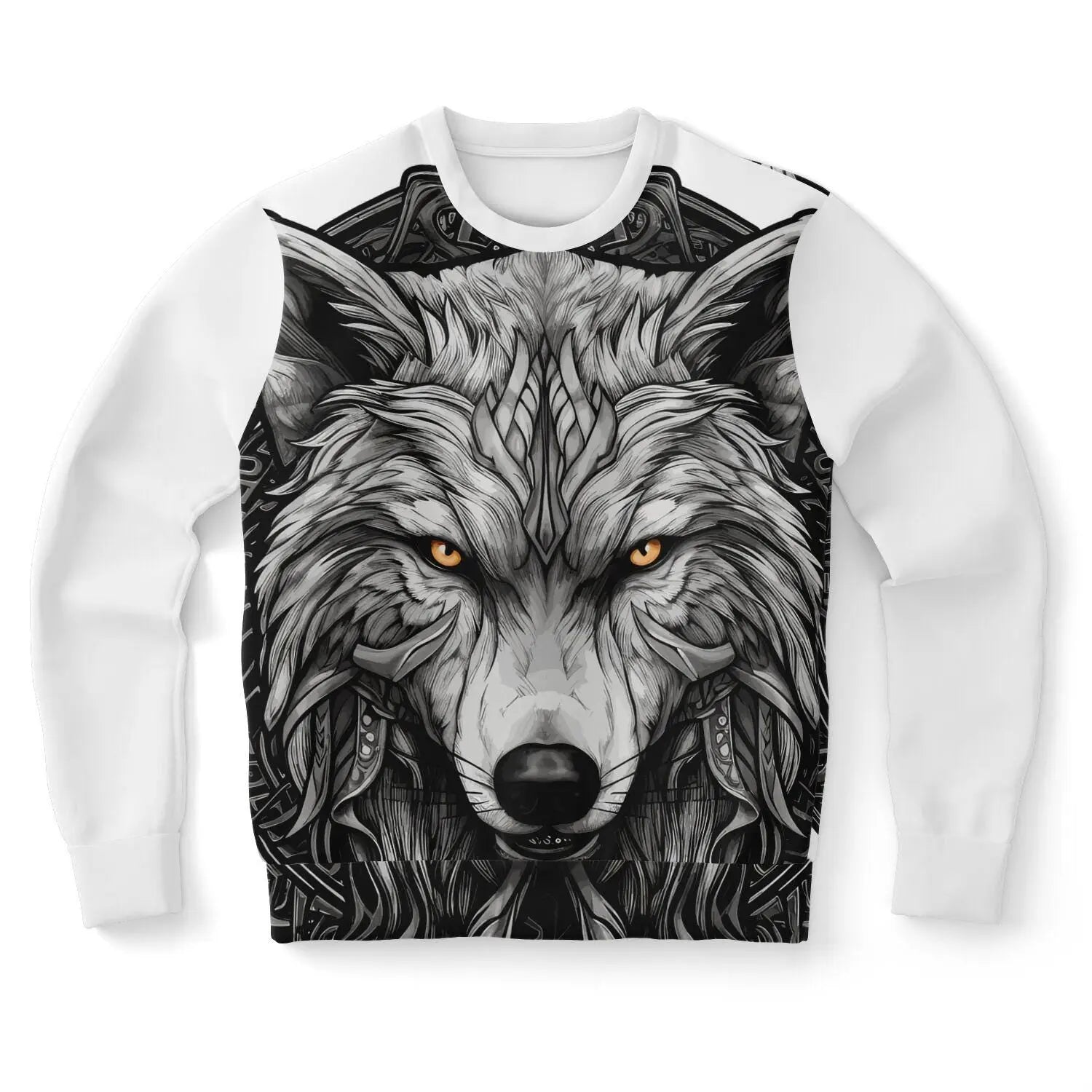 Wolf Fashion Sweatshirt AOP  Stylish Wolf Print All Over Pattern Pullover, Cozy Casual Wear for Men & Women - Toddcraft