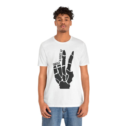Tequila Skeleton T-Shirt Unisex Funny Drinking Tee Real AF Short Sleeve Jersey Shirt - Toddcraft