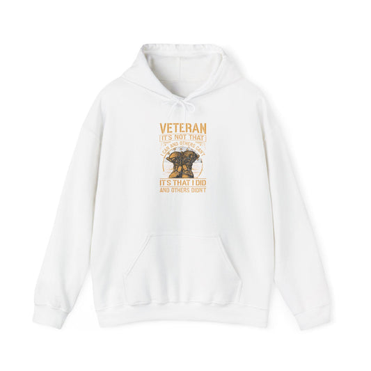 Veteran Hoodie Patriotic Unisex Garment-Dyed Hoodie Military Gift for Dad Grandpa Son Daughter It's Not That I Couldn't hoodie - Toddcraft