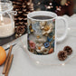 Colorful Floral Ceramic Mug, 11oz & 15oz Coffee Cup, Flower Pattern Tea Mug, Gift for Her, Pretty Kitchen Drinkware, Vibrant Spring Design - Toddcraft