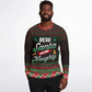 Naughty Dear Santa Sweatshirt Funny Colorful Christmas Gift for Family Holiday Subliminal Design Cozy Xmas Top - Toddcraft